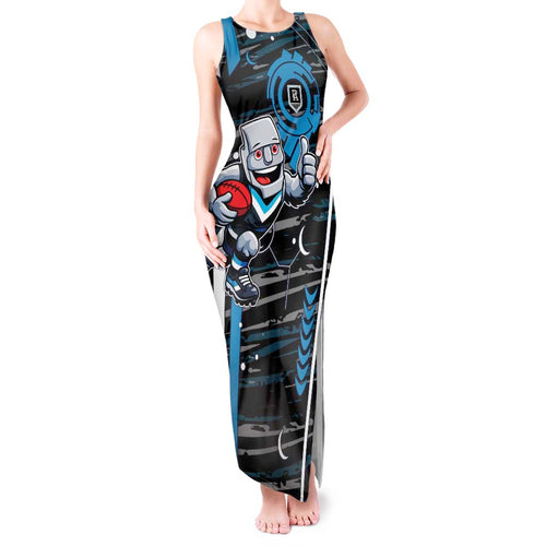 Port Adelaide Power Tank Maxi Dress Mascot Cartoon Football Illustration Style