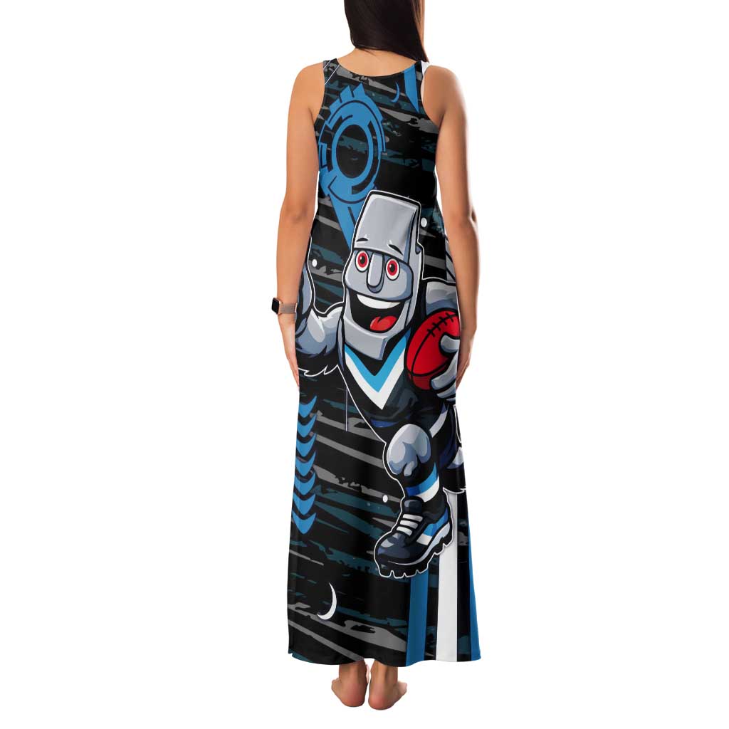 Port Adelaide Power Tank Maxi Dress Mascot Cartoon Football Illustration Style