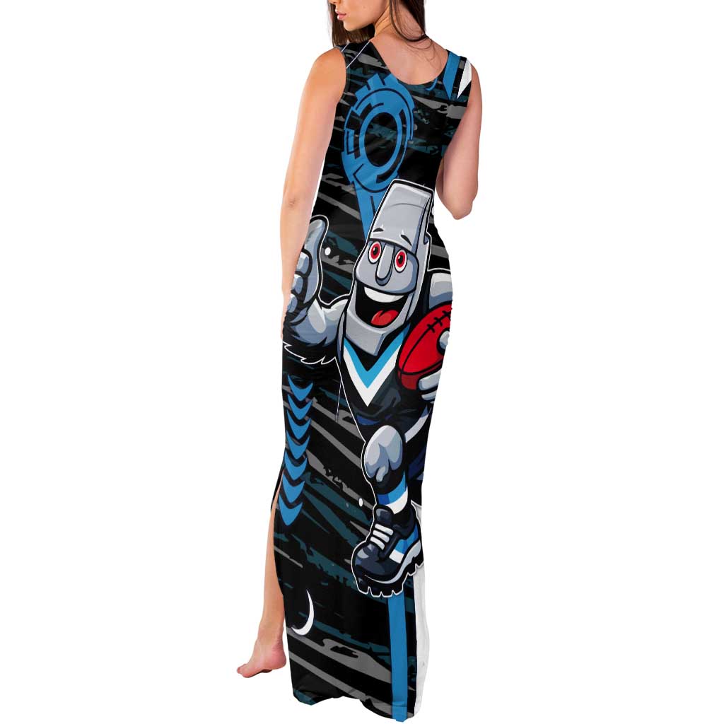 Port Adelaide Power Tank Maxi Dress Mascot Cartoon Football Illustration Style