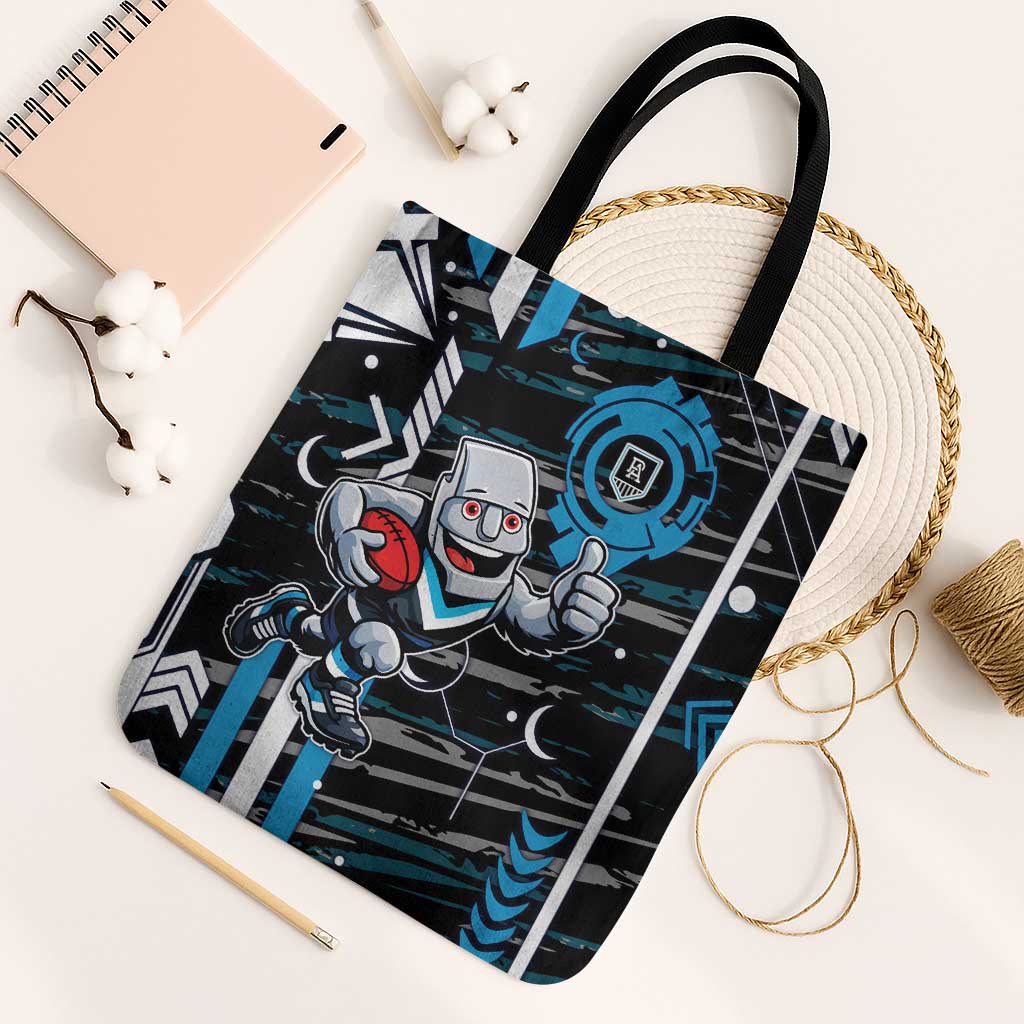Port Adelaide Power Tote Bag Mascot Cartoon Football Illustration Style