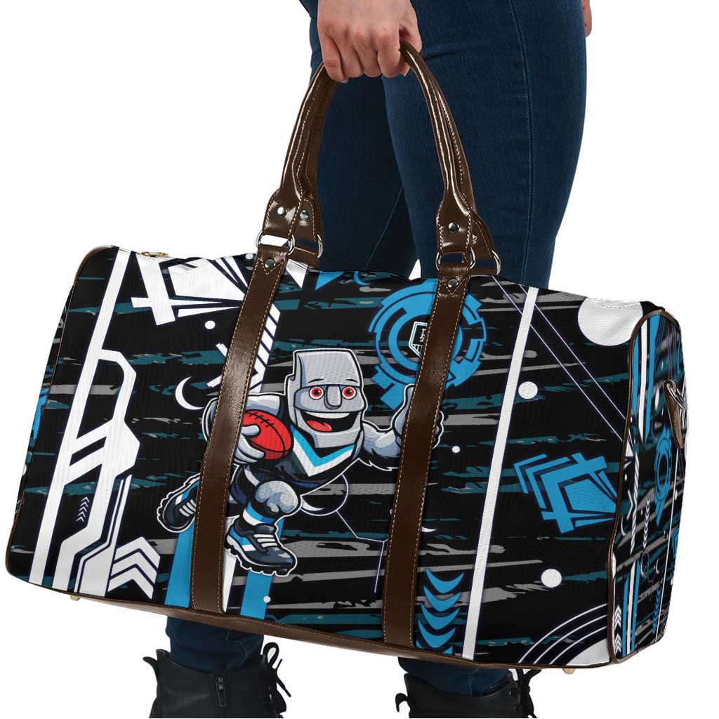 Port Adelaide Power Travel Bag Mascot Cartoon Football Illustration Style