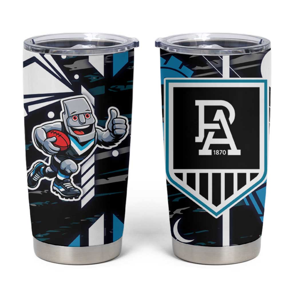 Port Adelaide Power Tumbler Cup Mascot Cartoon Football Illustration Style