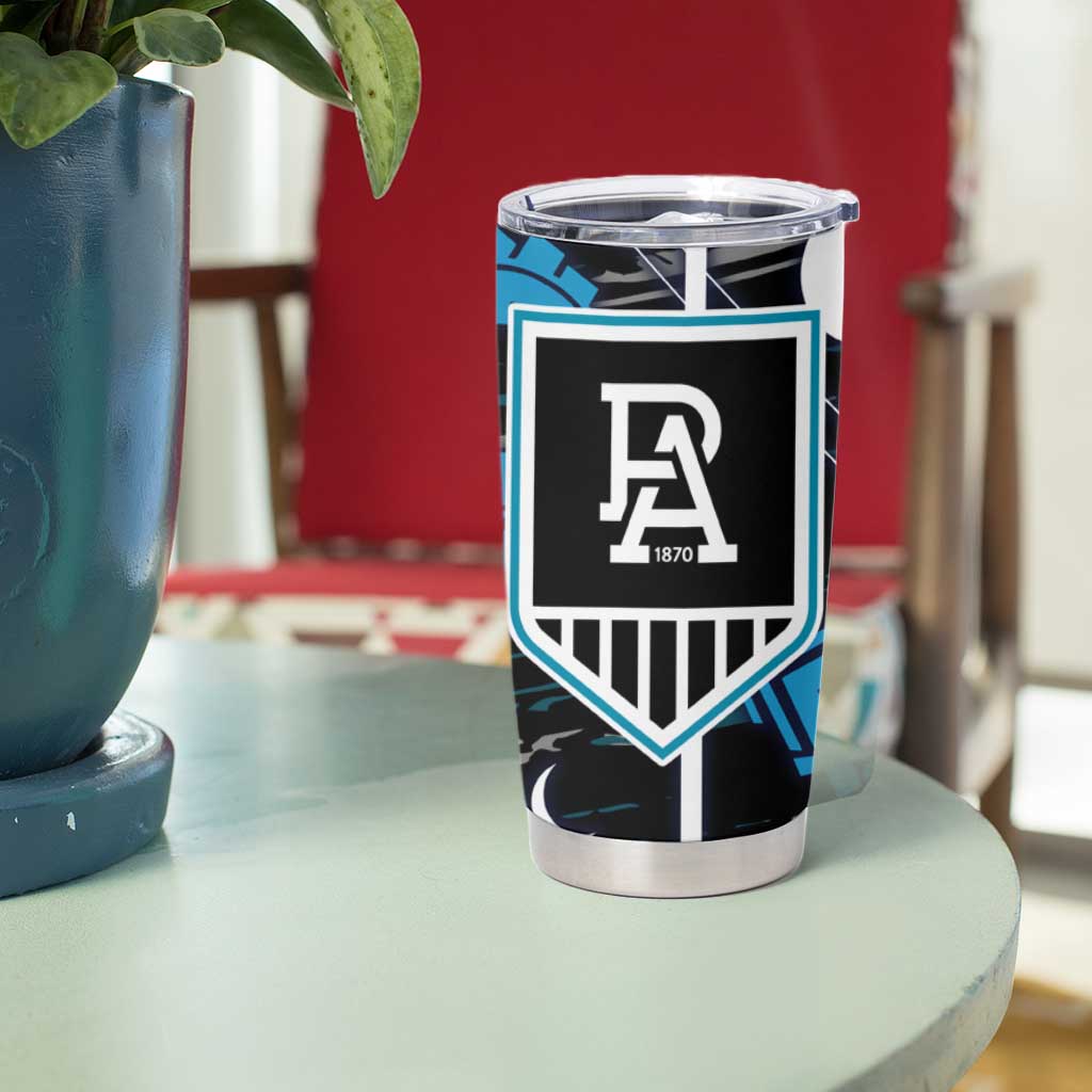 Port Adelaide Power Tumbler Cup Mascot Cartoon Football Illustration Style