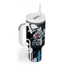 Port Adelaide Power Tumbler With Handle Mascot Cartoon Football Illustration Style