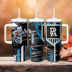 Port Adelaide Power Tumbler With Handle Mascot Cartoon Football Illustration Style