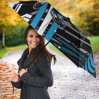 Port Adelaide Power Umbrella Mascot Cartoon Football Illustration Style