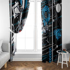 Port Adelaide Power Window Curtain Mascot Cartoon Football Illustration Style