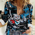 Port Adelaide Power Women Casual Shirt Mascot Cartoon Football Illustration Style
