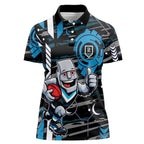 Port Adelaide Power Women Polo Shirt Mascot Cartoon Football Illustration Style
