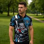 Port Adelaide Power Zipper Polo Shirt Mascot Cartoon Football Illustration Style