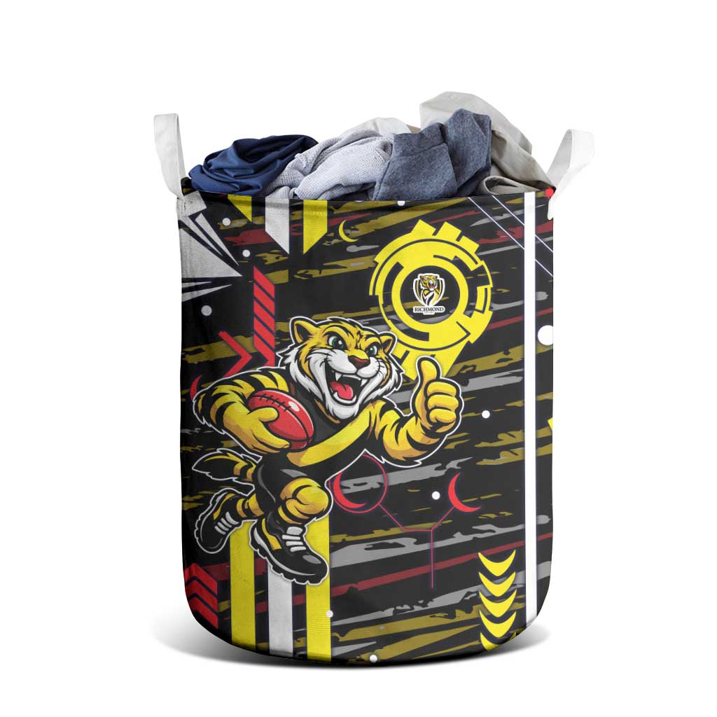 Richmond Tigers Laundry Basket Mascot Cartoon Football Illustration Style