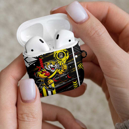 Richmond Tigers AirPods Case Mascot Cartoon Football Illustration Style