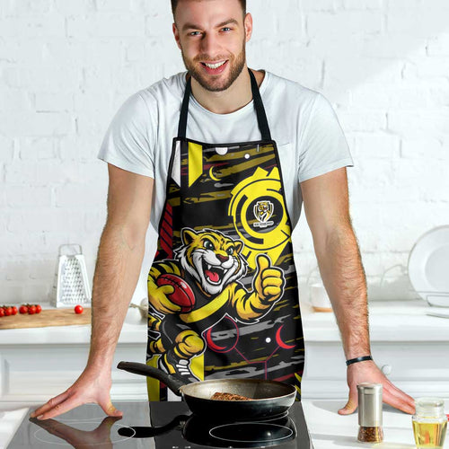 Richmond Tigers Apron Mascot Cartoon Football Illustration Style