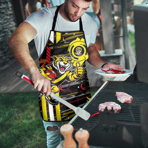 Richmond Tigers Apron Mascot Cartoon Football Illustration Style
