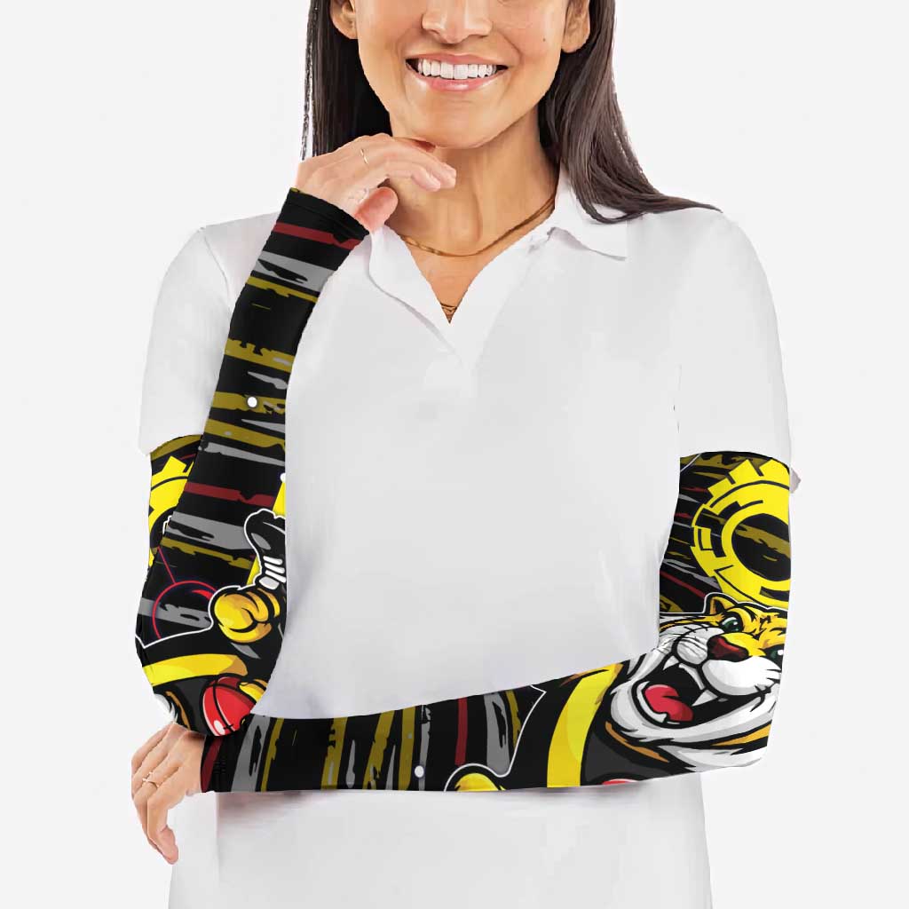 Richmond Tigers Arm Sleeves Mascot Cartoon Football Illustration Style