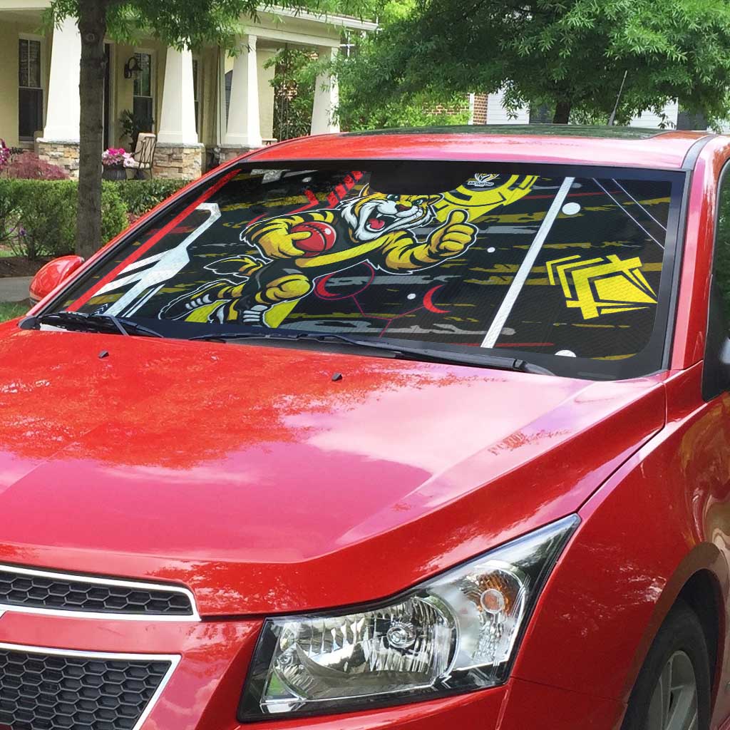 Richmond Tigers Auto Sun Shade Mascot Cartoon Football Illustration Style