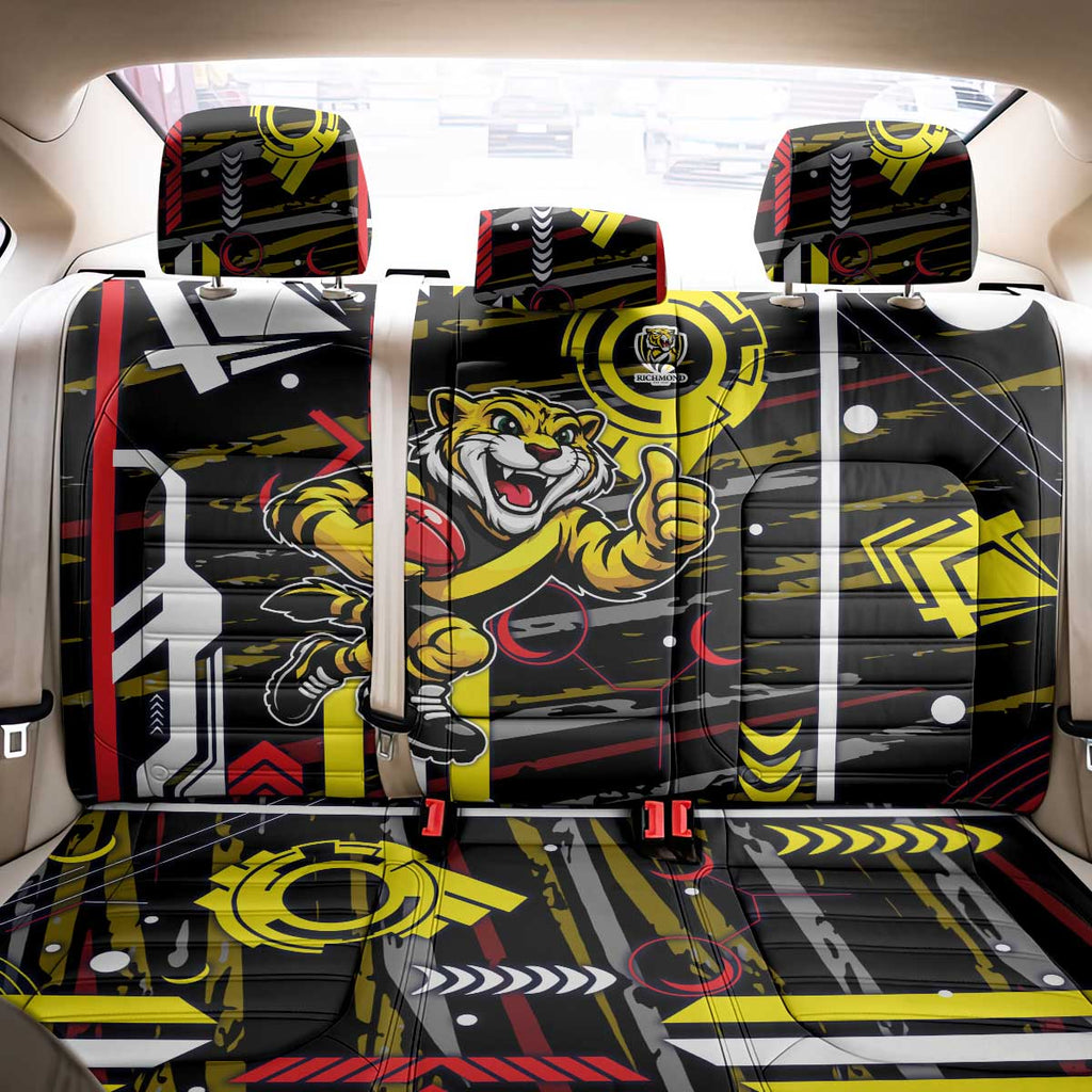 Richmond Tigers Back Car Seat Cover Mascot Cartoon Football Illustration Style