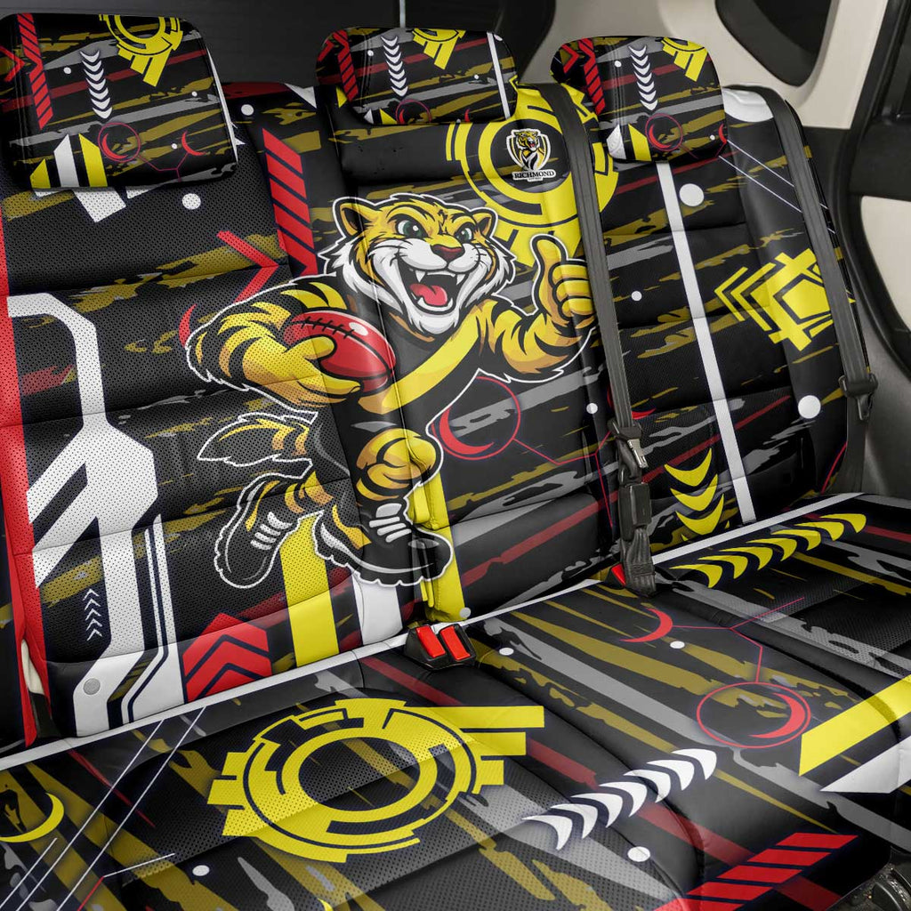 Richmond Tigers Back Car Seat Cover Mascot Cartoon Football Illustration Style