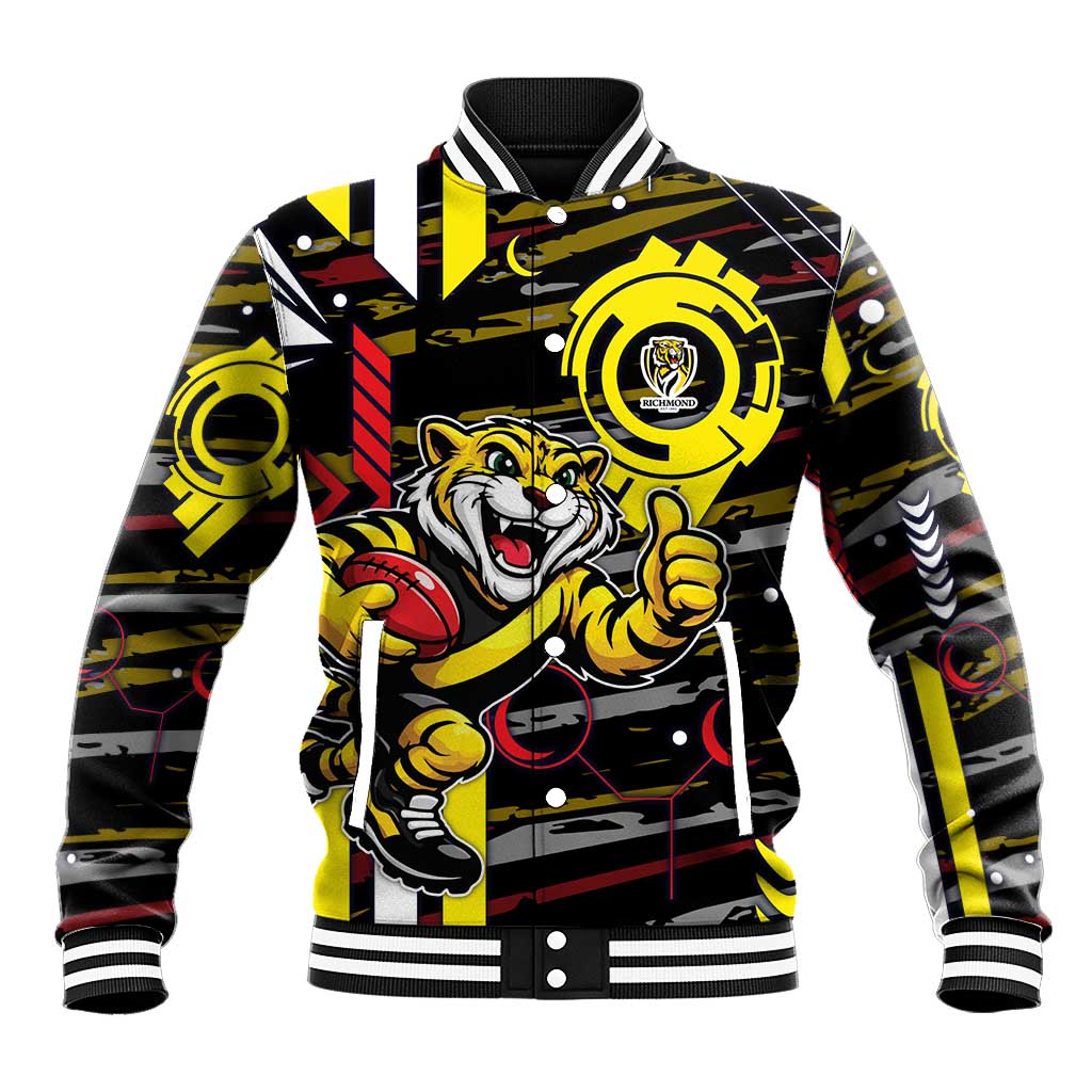 Richmond Tigers Baseball Jacket Mascot Cartoon Football Illustration Style