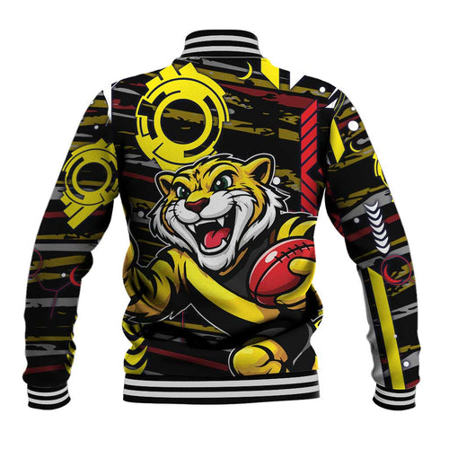 Richmond Tigers Baseball Jacket Mascot Cartoon Football Illustration Style