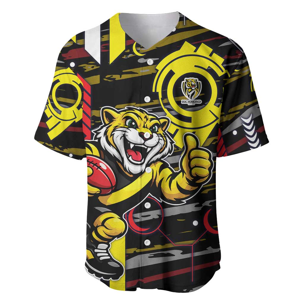 Richmond Tigers Baseball Jersey Mascot Cartoon Football Illustration Style