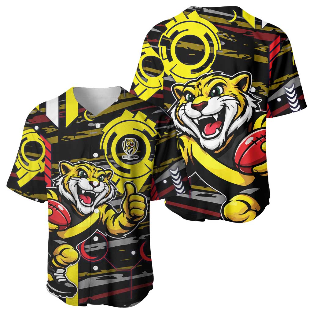 Richmond Tigers Baseball Jersey Mascot Cartoon Football Illustration Style