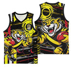 Richmond Tigers Basketball Jersey Mascot Cartoon Football Illustration Style