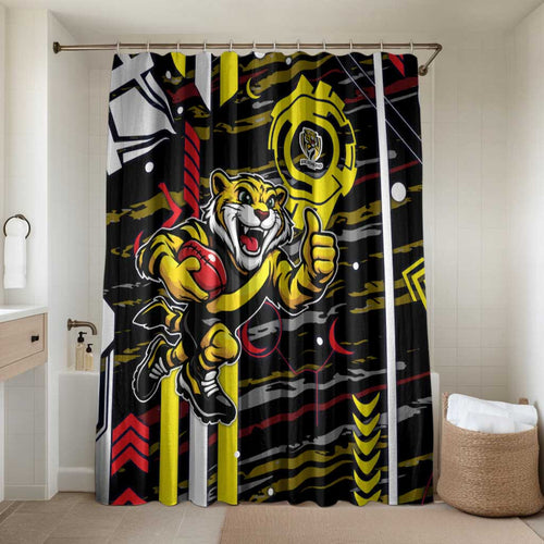 Richmond Tigers Bathroom Set Mascot Cartoon Football Illustration Style