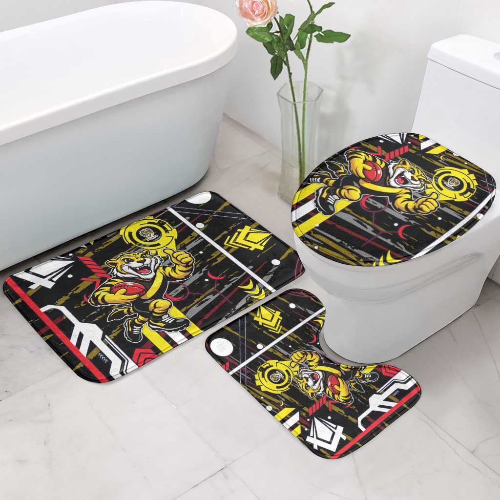 Richmond Tigers Bathroom Set Mascot Cartoon Football Illustration Style