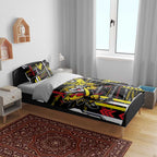 Richmond Tigers Bedding Set Mascot Cartoon Football Illustration Style