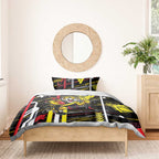 Richmond Tigers Bedding Set Mascot Cartoon Football Illustration Style