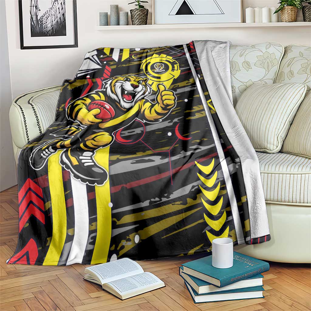 Richmond Tigers Blanket Mascot Cartoon Football Illustration Style
