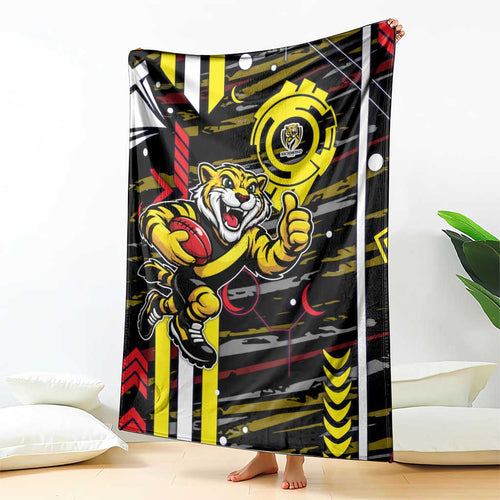 Richmond Tigers Blanket Mascot Cartoon Football Illustration Style