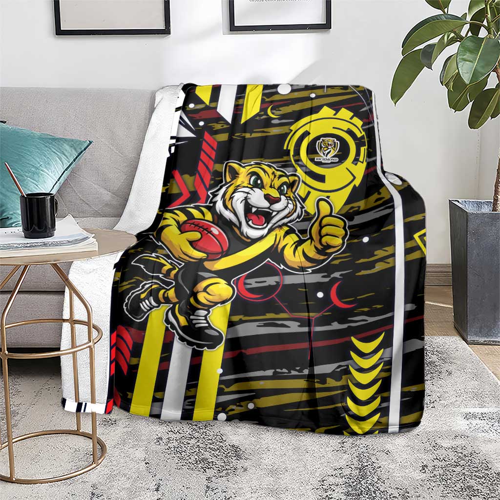 Richmond Tigers Blanket Mascot Cartoon Football Illustration Style