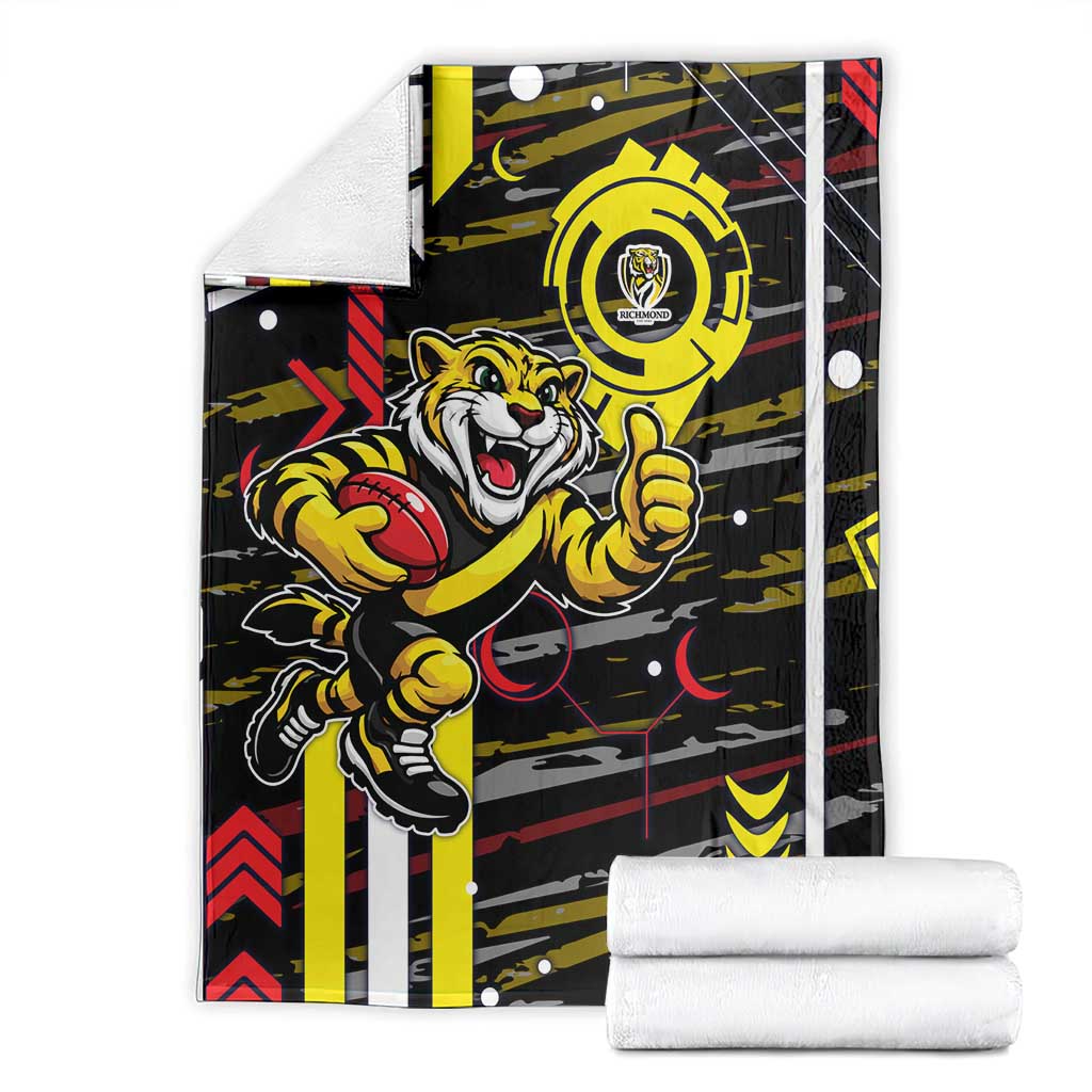 Richmond Tigers Blanket Mascot Cartoon Football Illustration Style