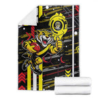 Richmond Tigers Blanket Mascot Cartoon Football Illustration Style