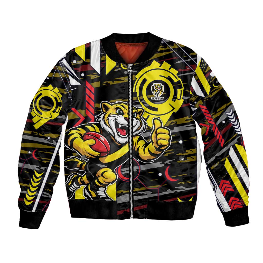 Richmond Tigers Bomber Jacket Mascot Cartoon Football Illustration Style