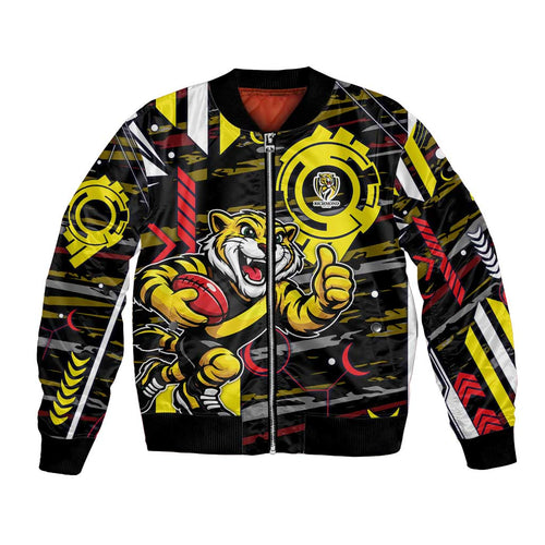 Richmond Tigers Bomber Jacket Mascot Cartoon Football Illustration Style