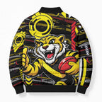 Richmond Tigers Bomber Puffer Jacket Mascot Cartoon Football Illustration Style