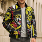 Richmond Tigers Bomber Puffer Jacket Mascot Cartoon Football Illustration Style