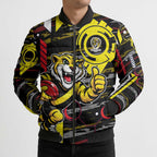 Richmond Tigers Bomber Puffer Jacket Mascot Cartoon Football Illustration Style