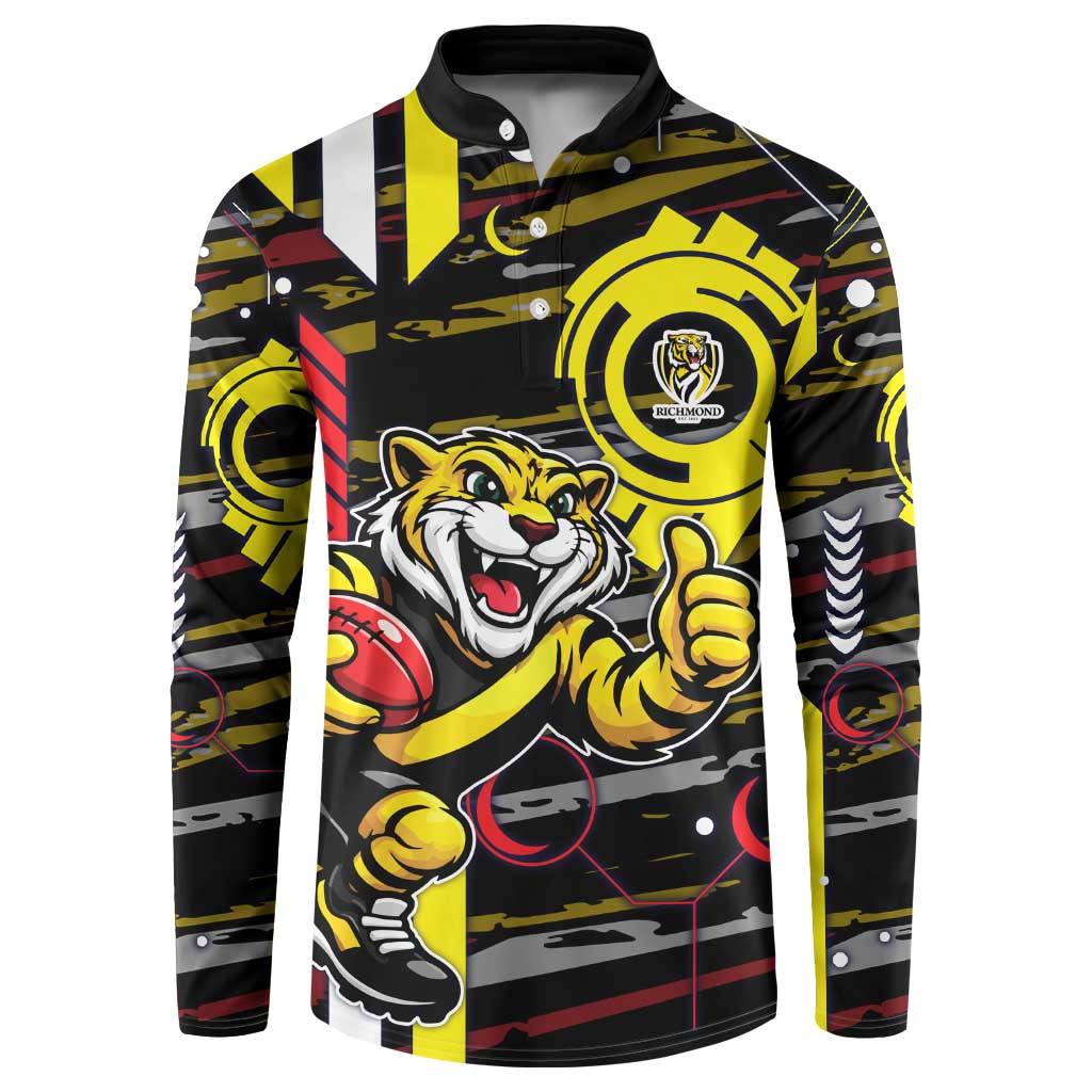 Richmond Tigers Button Sweatshirt Mascot Cartoon Football Illustration Style