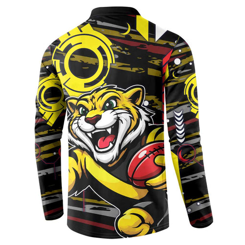 Richmond Tigers Button Sweatshirt Mascot Cartoon Football Illustration Style
