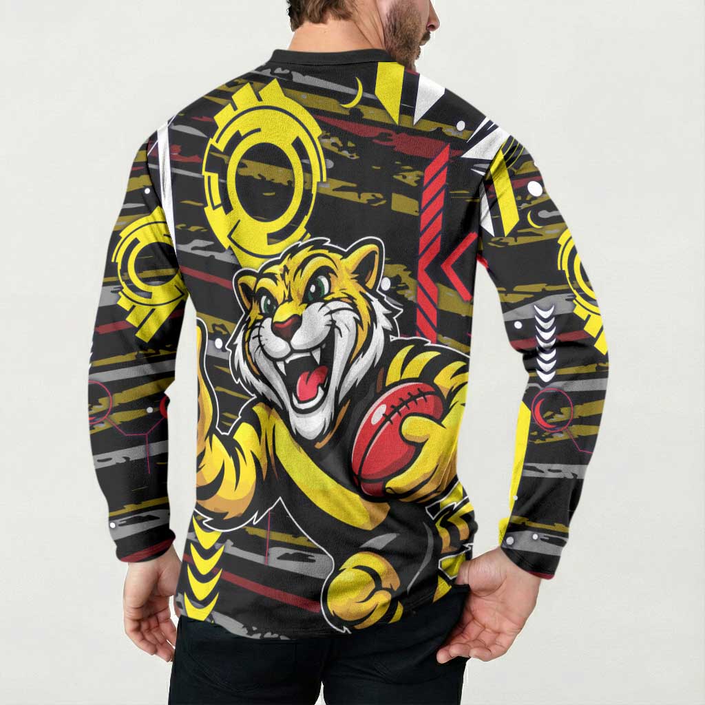 Richmond Tigers Button Sweatshirt Mascot Cartoon Football Illustration Style