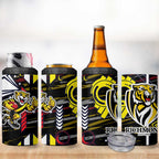 Richmond Tigers 4 in 1 Can Cooler Tumbler Mascot Cartoon Football Illustration Style