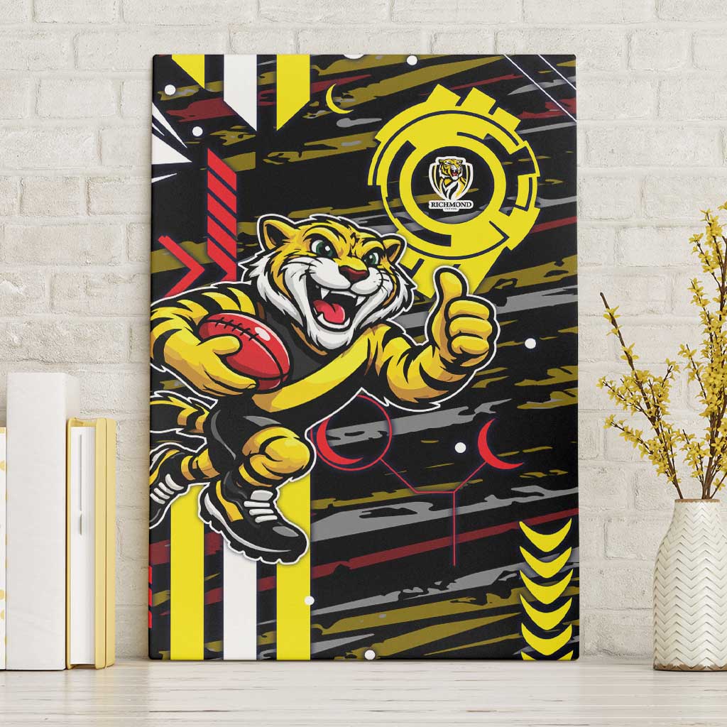 Richmond Tigers Canvas Wall Art Mascot Cartoon Football Illustration Style