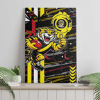 Richmond Tigers Canvas Wall Art Mascot Cartoon Football Illustration Style