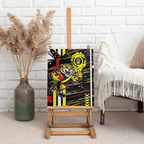 Richmond Tigers Canvas Wall Art Mascot Cartoon Football Illustration Style