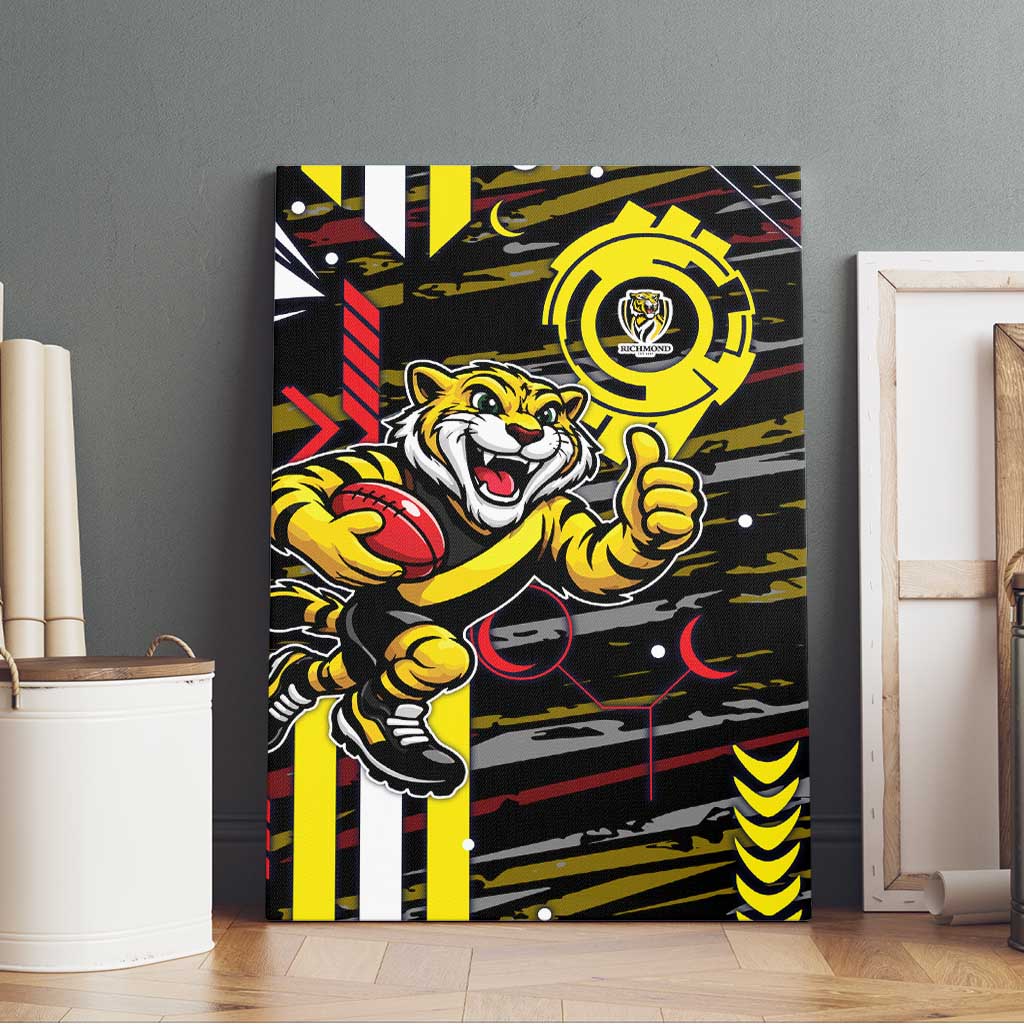 Richmond Tigers Canvas Wall Art Mascot Cartoon Football Illustration Style
