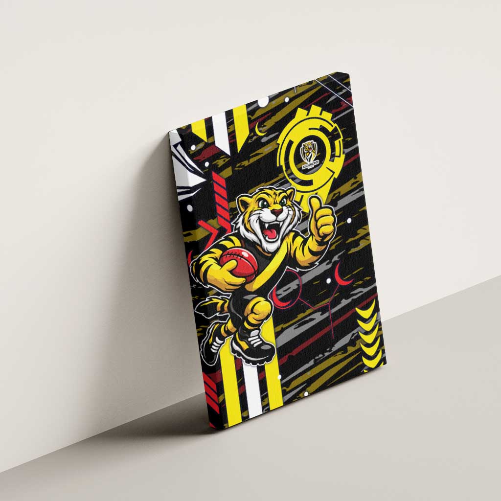 Richmond Tigers Canvas Wall Art Mascot Cartoon Football Illustration Style